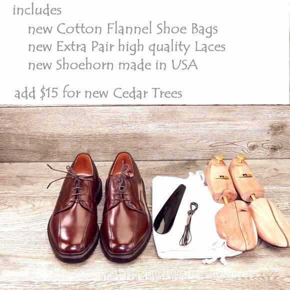 * NIB * $395 Allen Edmonds HILLCREST Derby 8 D Brown * add $15 new Cedar Trees main image 7
